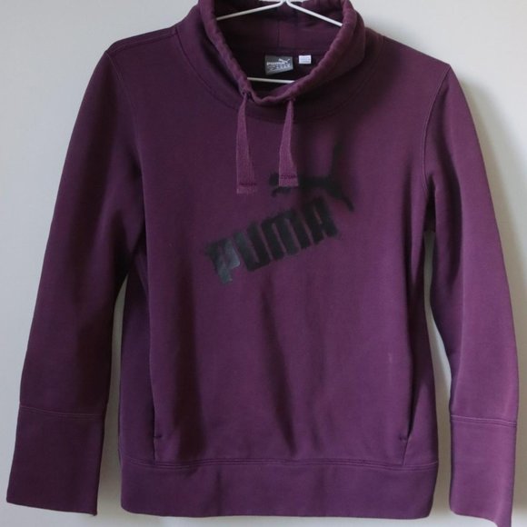 puma purple mock neck sweatshirt - Picture 1 of 3